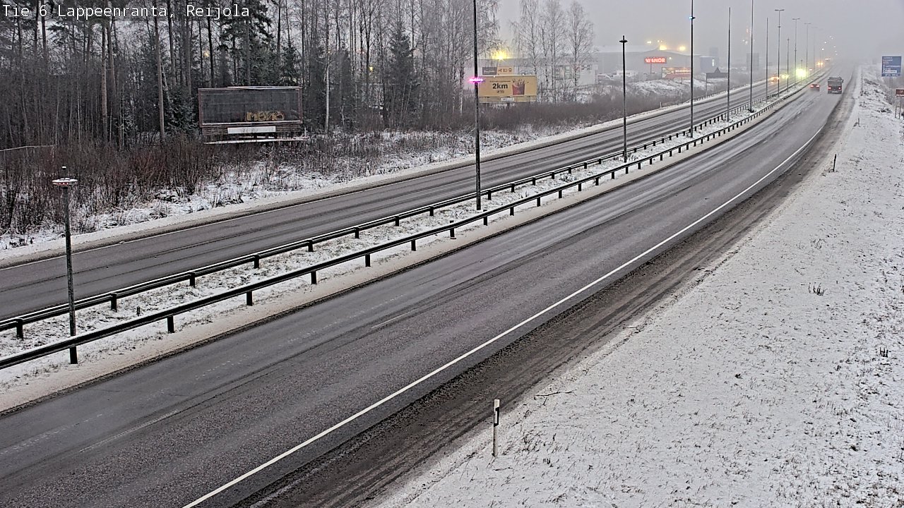 Weather Camera Image Road 6 Lappeenranta, Reijola, Lappeenranta, Etelä-Karjala