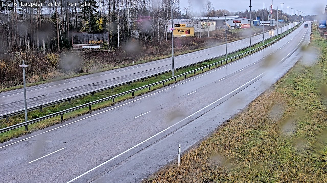 Weather Camera Image Väg 6 Villmanstrand, Reijola, Lappeenranta, Etelä-Karjala