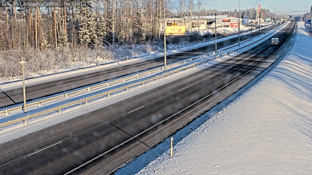 Weather Camera Image Väg 6 Villmanstrand, Reijola, Lappeenranta, Etelä-Karjala