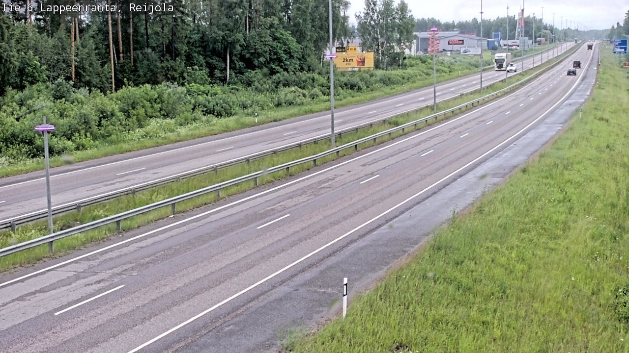Weather Camera Image Väg 6 Villmanstrand, Reijola, Lappeenranta, Etelä-Karjala