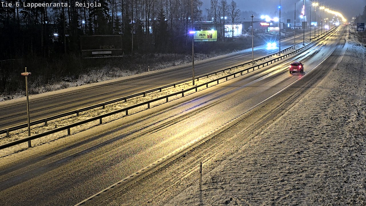Weather Camera Image Road 6 Lappeenranta, Reijola, Lappeenranta, Etelä-Karjala