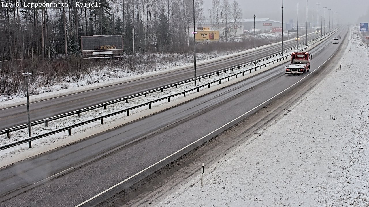 Weather Camera Image Road 6 Lappeenranta, Reijola, Lappeenranta, Etelä-Karjala