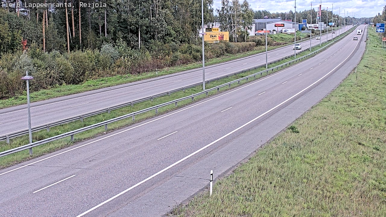 Weather Camera Image Road 6 Lappeenranta, Reijola, Lappeenranta, Etelä-Karjala