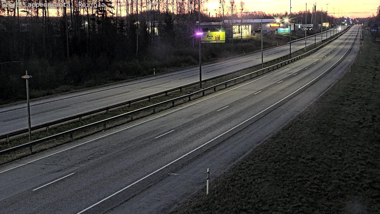 Weather Camera Image Road 6 Lappeenranta, Reijola, Lappeenranta, Etelä-Karjala