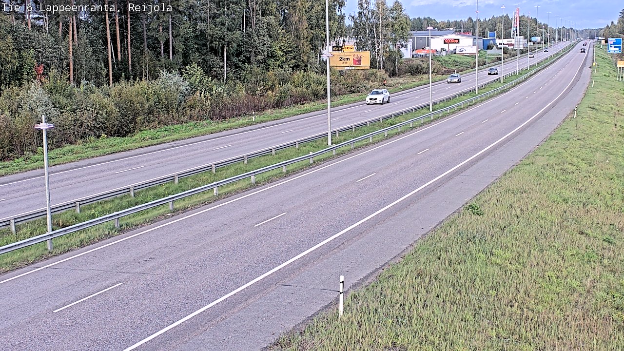 Weather Camera Image Road 6 Lappeenranta, Reijola, Lappeenranta, Etelä-Karjala