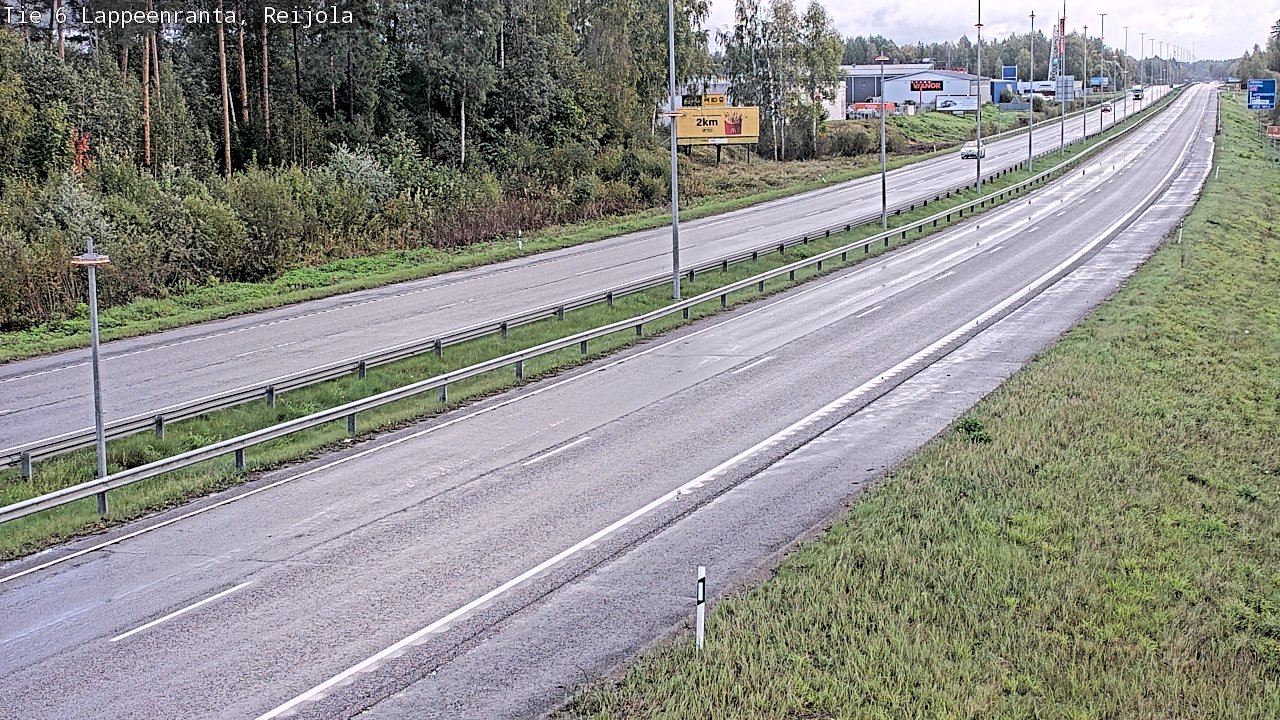 Weather Camera Image Road 6 Lappeenranta, Reijola, Lappeenranta, Etelä-Karjala