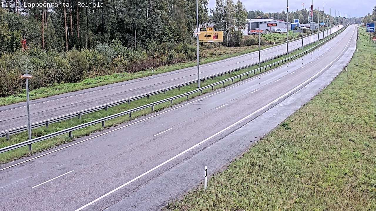 Weather Camera Image Road 6 Lappeenranta, Reijola, Lappeenranta, Etelä-Karjala