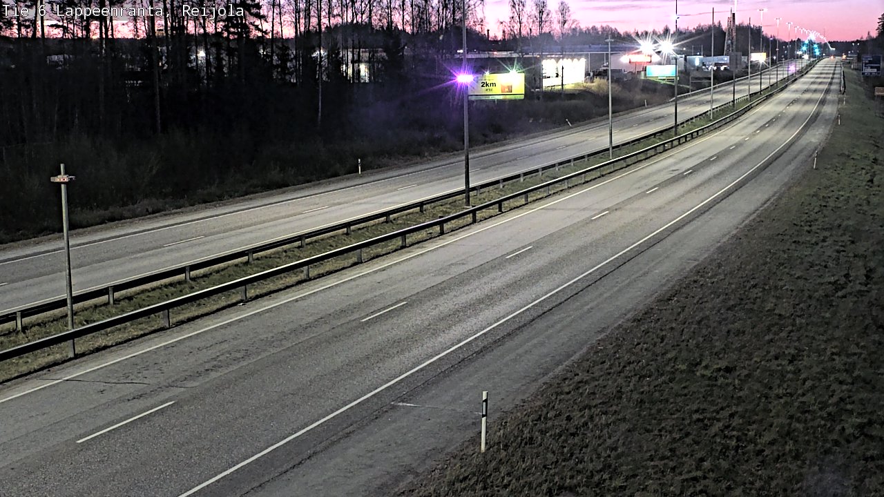 Weather Camera Image Road 6 Lappeenranta, Reijola, Lappeenranta, Etelä-Karjala