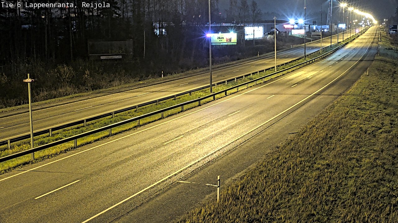 Weather Camera Image Väg 6 Villmanstrand, Reijola, Lappeenranta, Etelä-Karjala