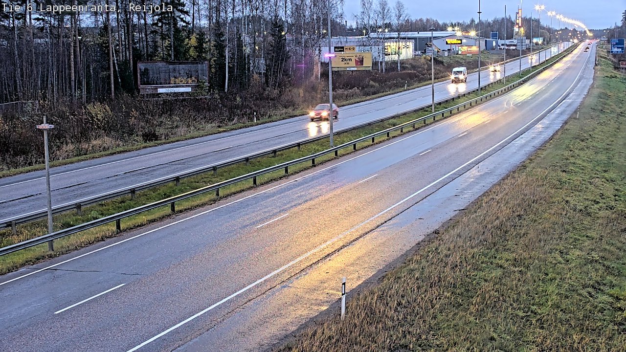 Weather Camera Image Väg 6 Villmanstrand, Reijola, Lappeenranta, Etelä-Karjala
