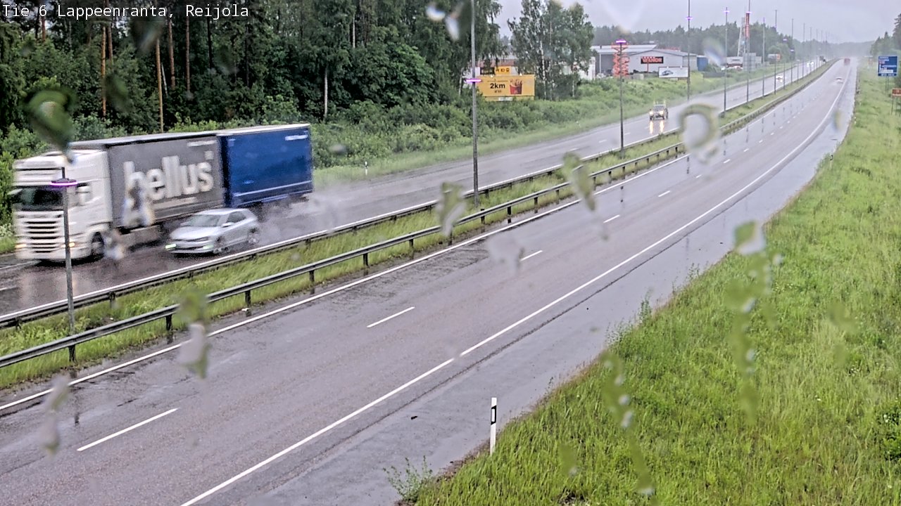Weather Camera Image Väg 6 Villmanstrand, Reijola, Lappeenranta, Etelä-Karjala