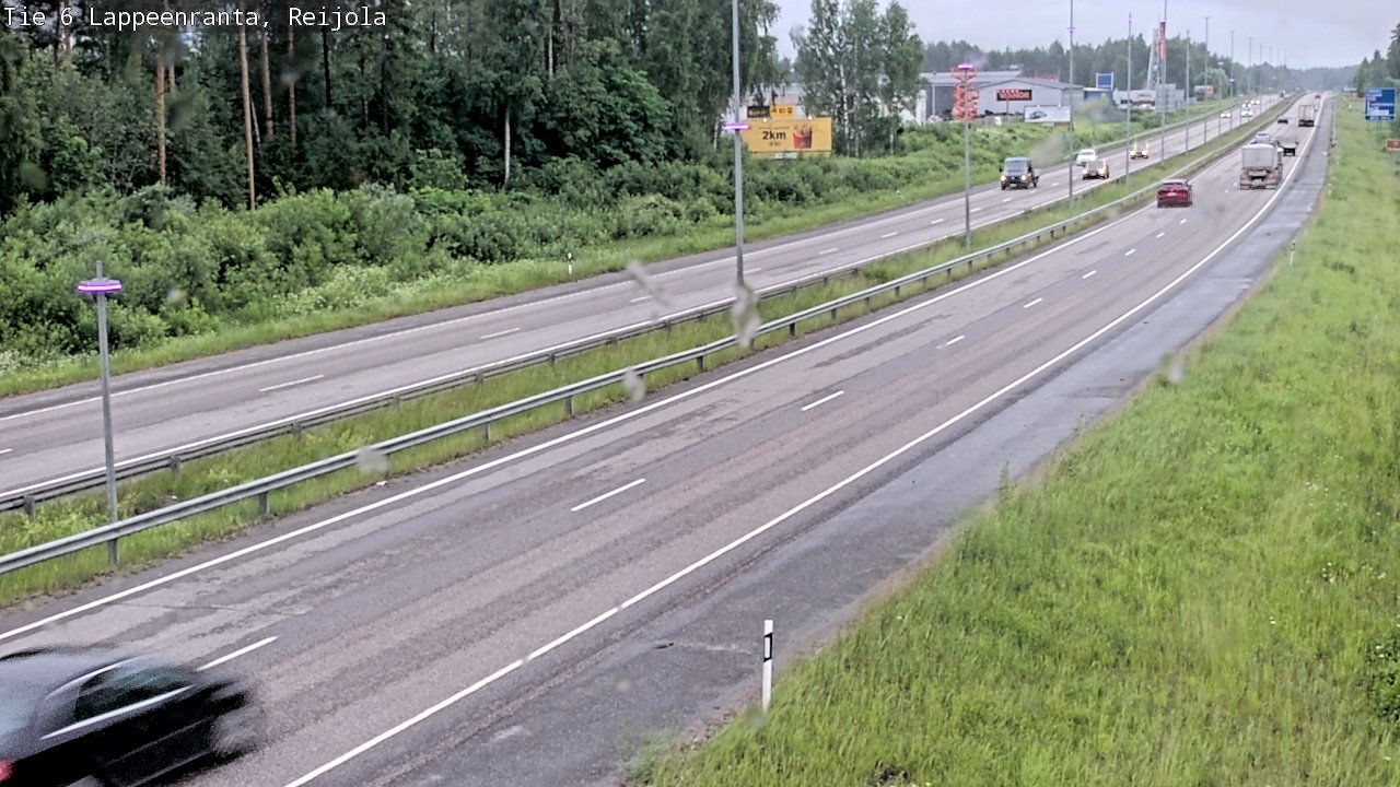 Weather Camera Image Väg 6 Villmanstrand, Reijola, Lappeenranta, Etelä-Karjala