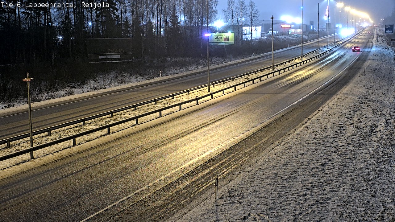 Weather Camera Image Road 6 Lappeenranta, Reijola, Lappeenranta, Etelä-Karjala