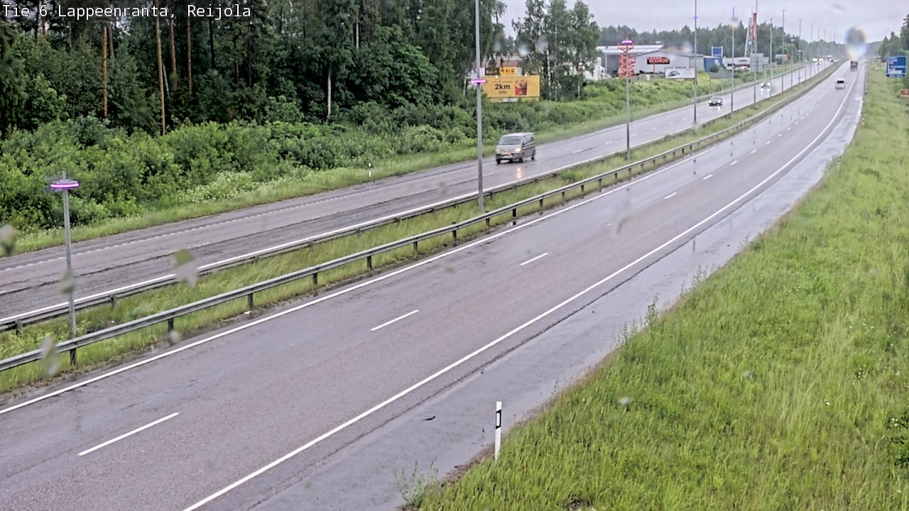 Weather Camera Image Väg 6 Villmanstrand, Reijola, Lappeenranta, Etelä-Karjala