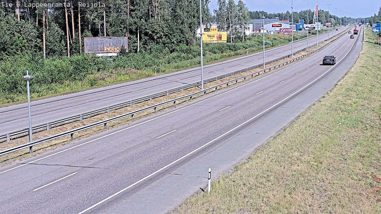 Weather Camera Image Väg 6 Villmanstrand, Reijola, Lappeenranta, Etelä-Karjala