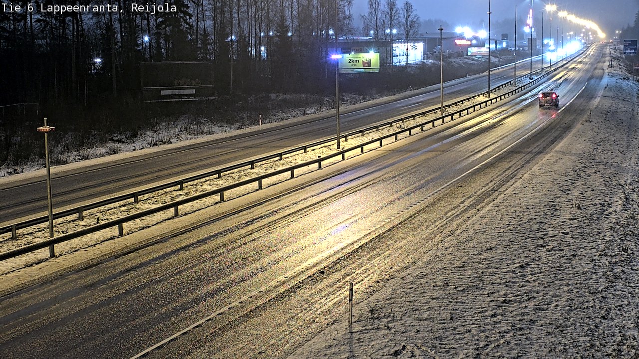 Weather Camera Image Road 6 Lappeenranta, Reijola, Lappeenranta, Etelä-Karjala