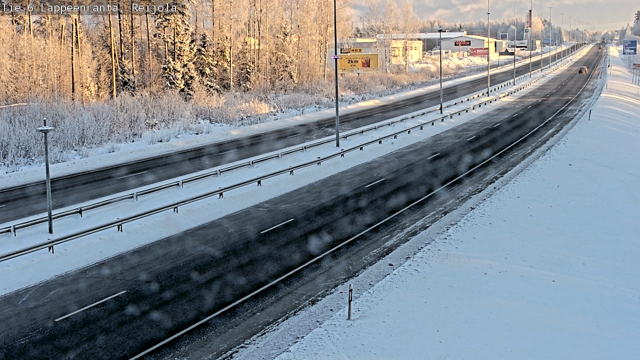 Weather Camera Image Väg 6 Villmanstrand, Reijola, Lappeenranta, Etelä-Karjala