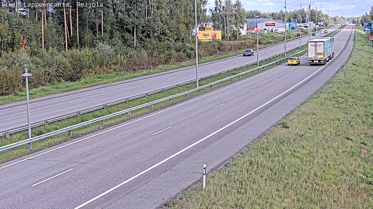 Weather Camera Image Road 6 Lappeenranta, Reijola, Lappeenranta, Etelä-Karjala