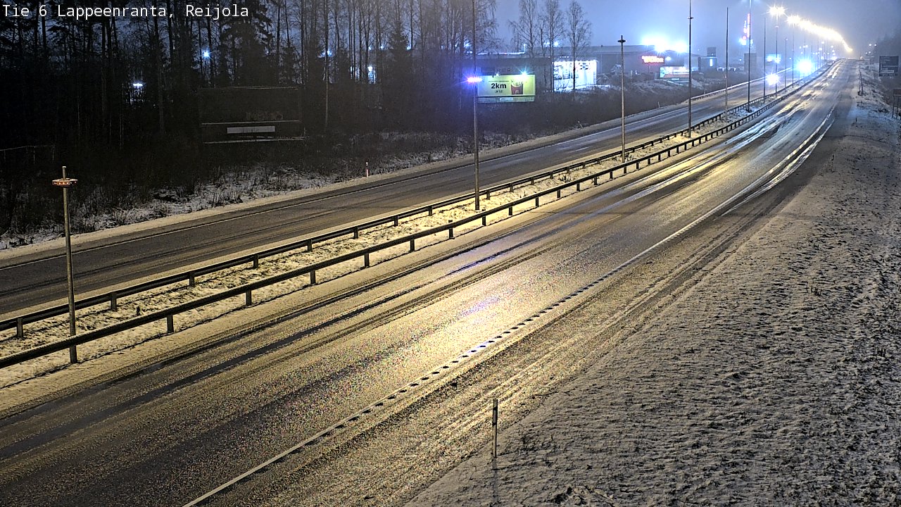 Weather Camera Image Road 6 Lappeenranta, Reijola, Lappeenranta, Etelä-Karjala