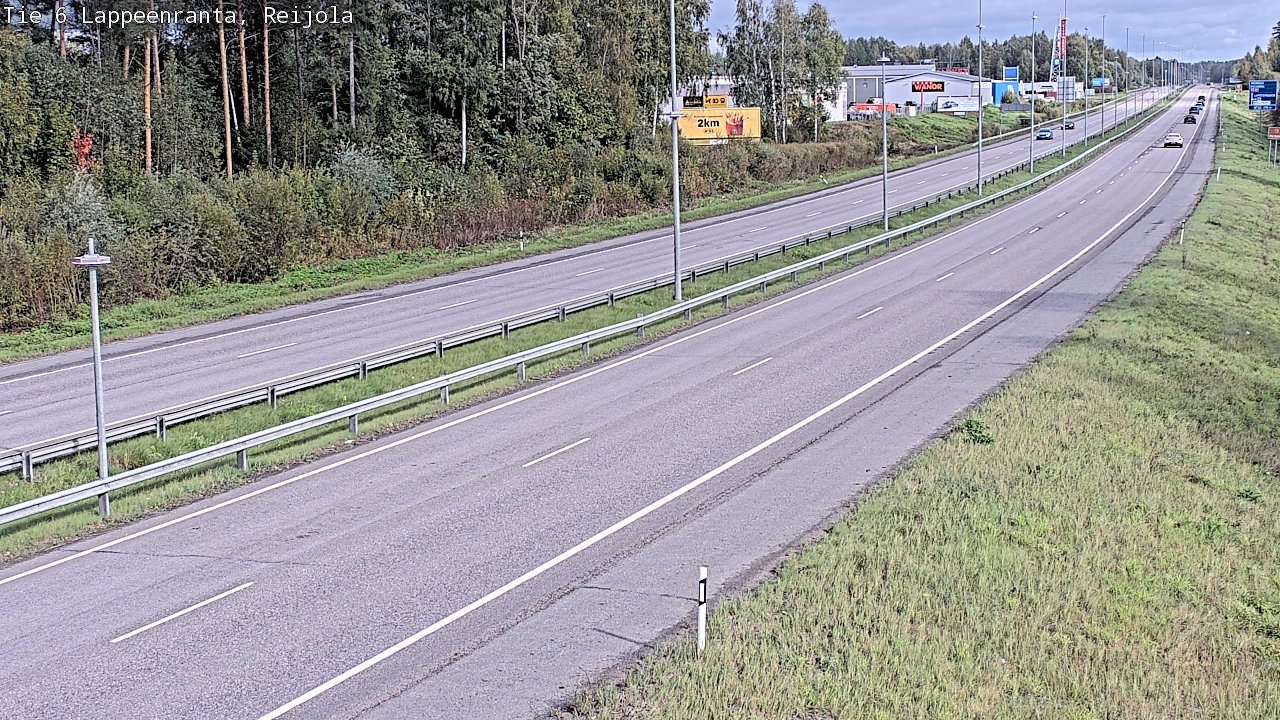 Weather Camera Image Road 6 Lappeenranta, Reijola, Lappeenranta, Etelä-Karjala
