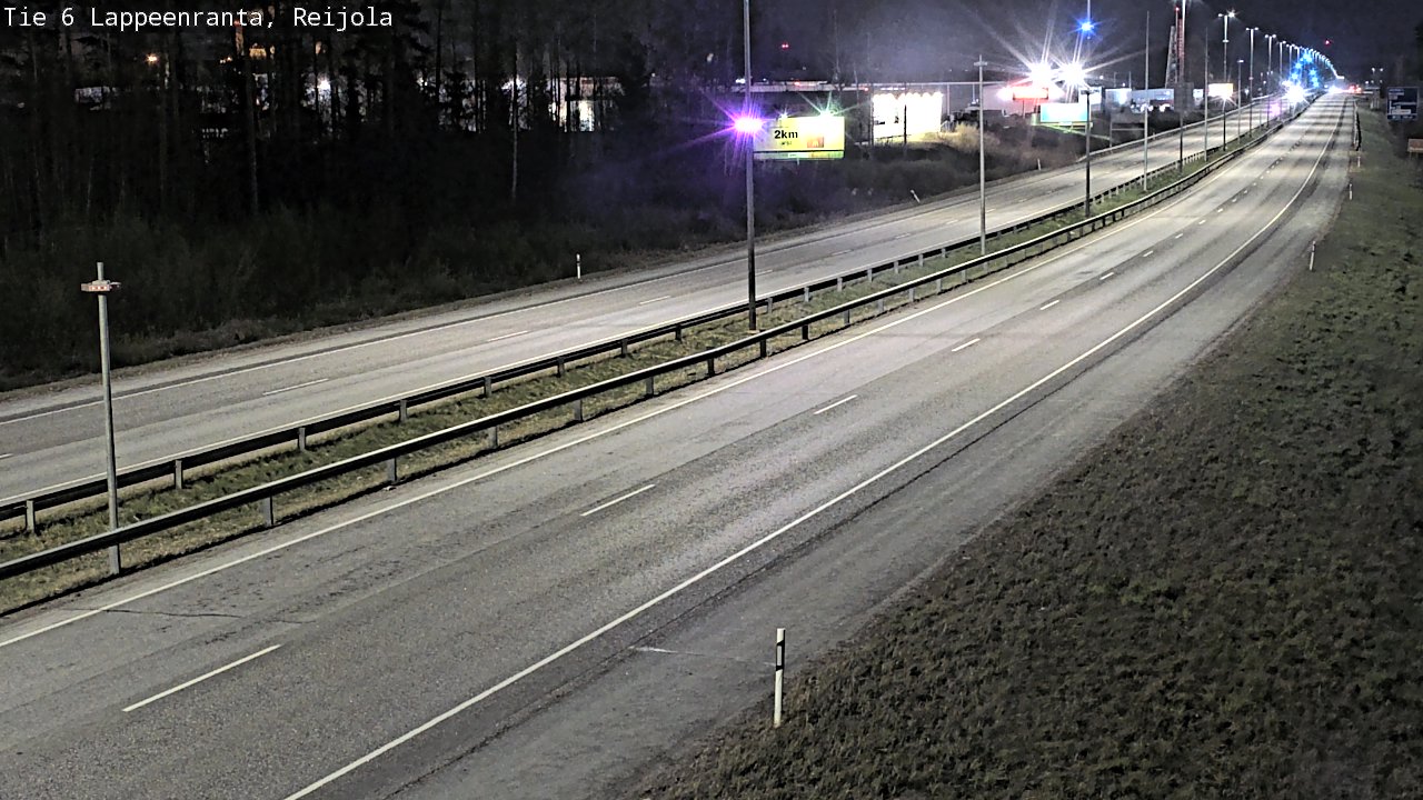 Weather Camera Image Road 6 Lappeenranta, Reijola, Lappeenranta, Etelä-Karjala