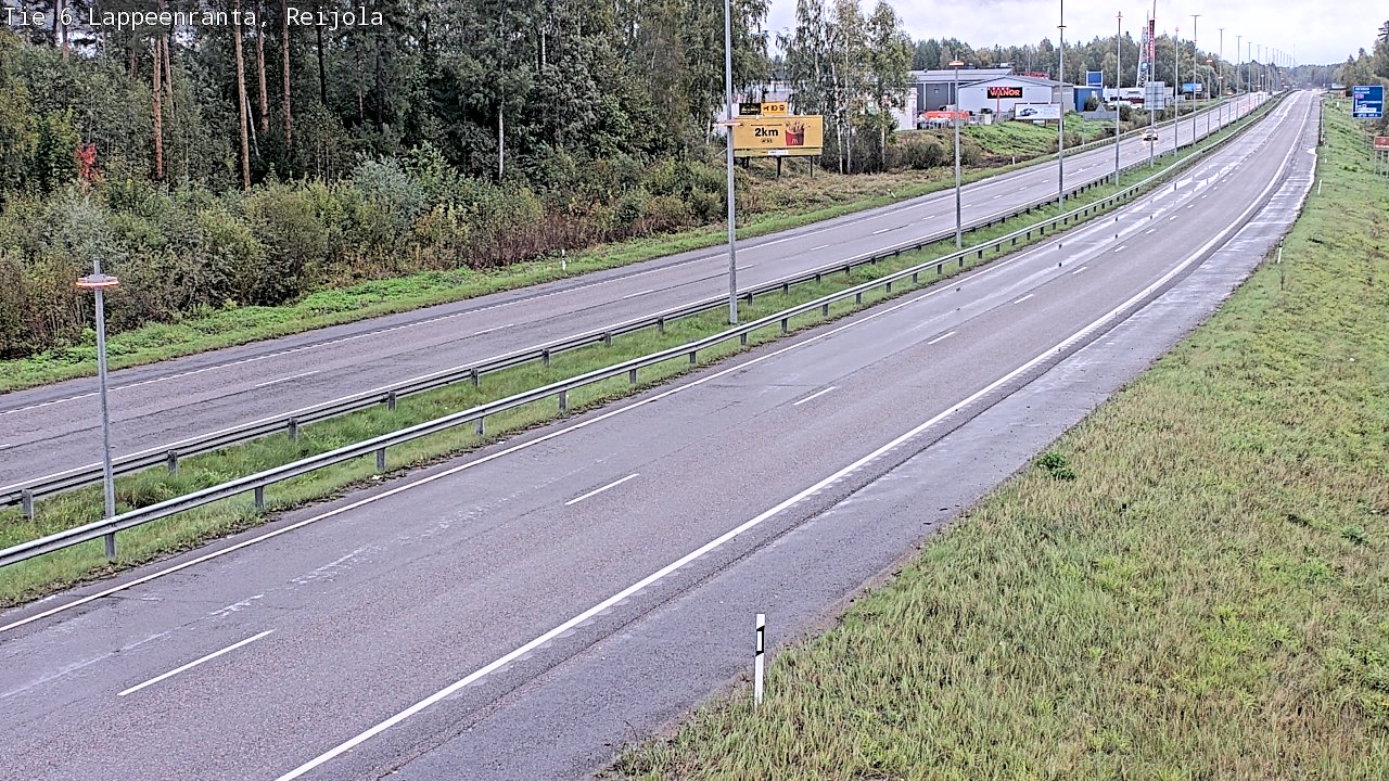 Weather Camera Image Road 6 Lappeenranta, Reijola, Lappeenranta, Etelä-Karjala