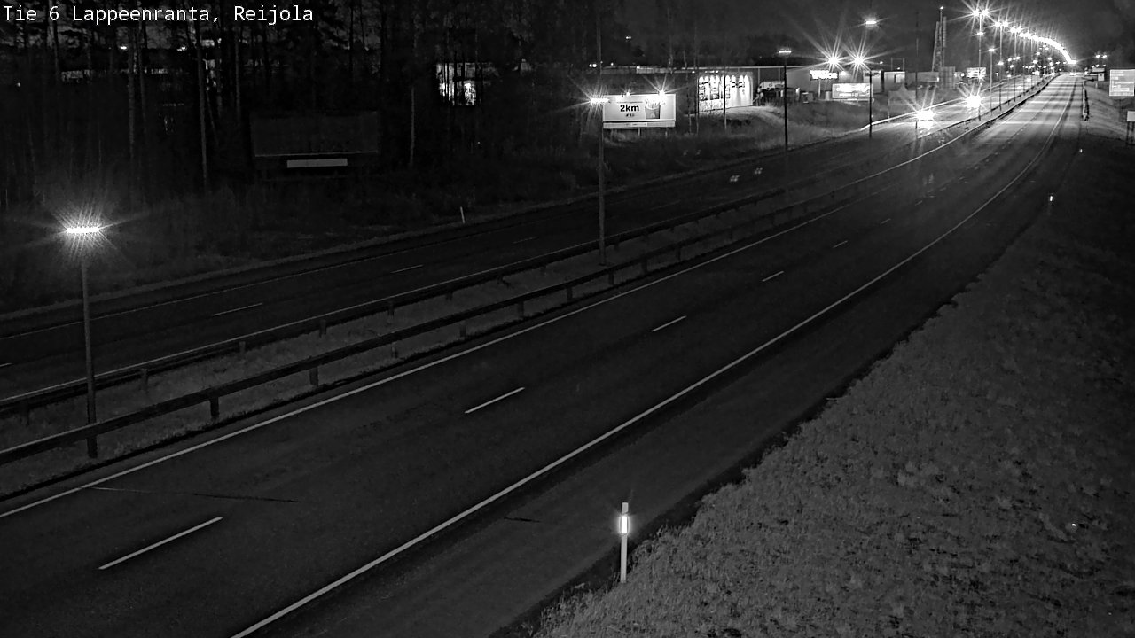 Weather Camera Image Väg 6 Villmanstrand, Reijola, Lappeenranta, Etelä-Karjala