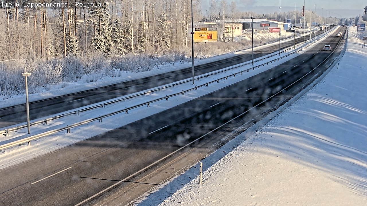 Weather Camera Image Väg 6 Villmanstrand, Reijola, Lappeenranta, Etelä-Karjala
