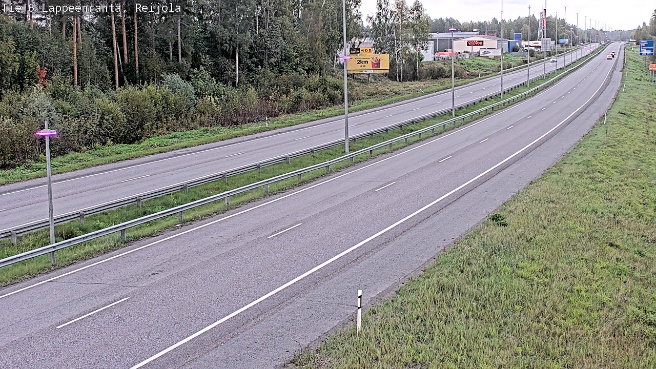 Weather Camera Image Road 6 Lappeenranta, Reijola, Lappeenranta, Etelä-Karjala