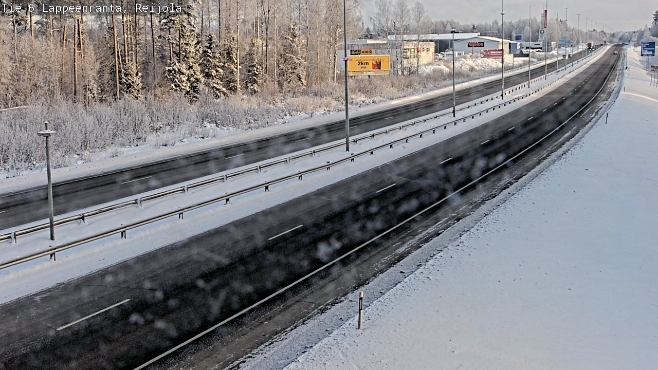 Weather Camera Image Väg 6 Villmanstrand, Reijola, Lappeenranta, Etelä-Karjala