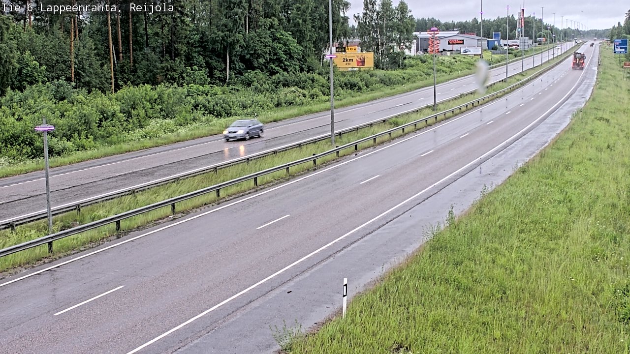 Weather Camera Image Väg 6 Villmanstrand, Reijola, Lappeenranta, Etelä-Karjala