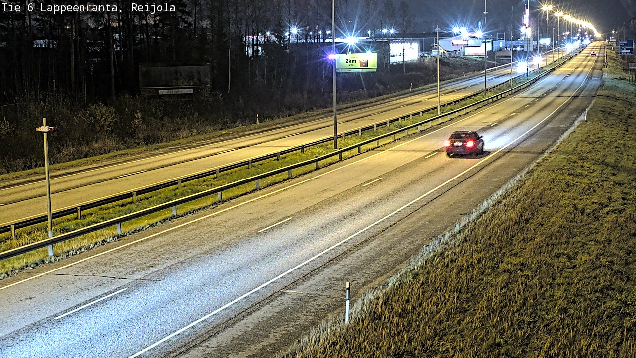 Weather Camera Image Väg 6 Villmanstrand, Reijola, Lappeenranta, Etelä-Karjala
