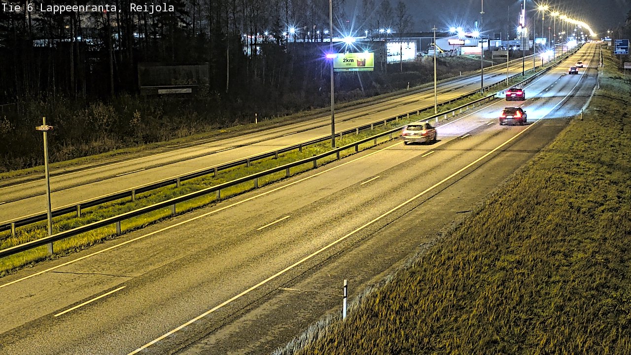 Weather Camera Image Väg 6 Villmanstrand, Reijola, Lappeenranta, Etelä-Karjala