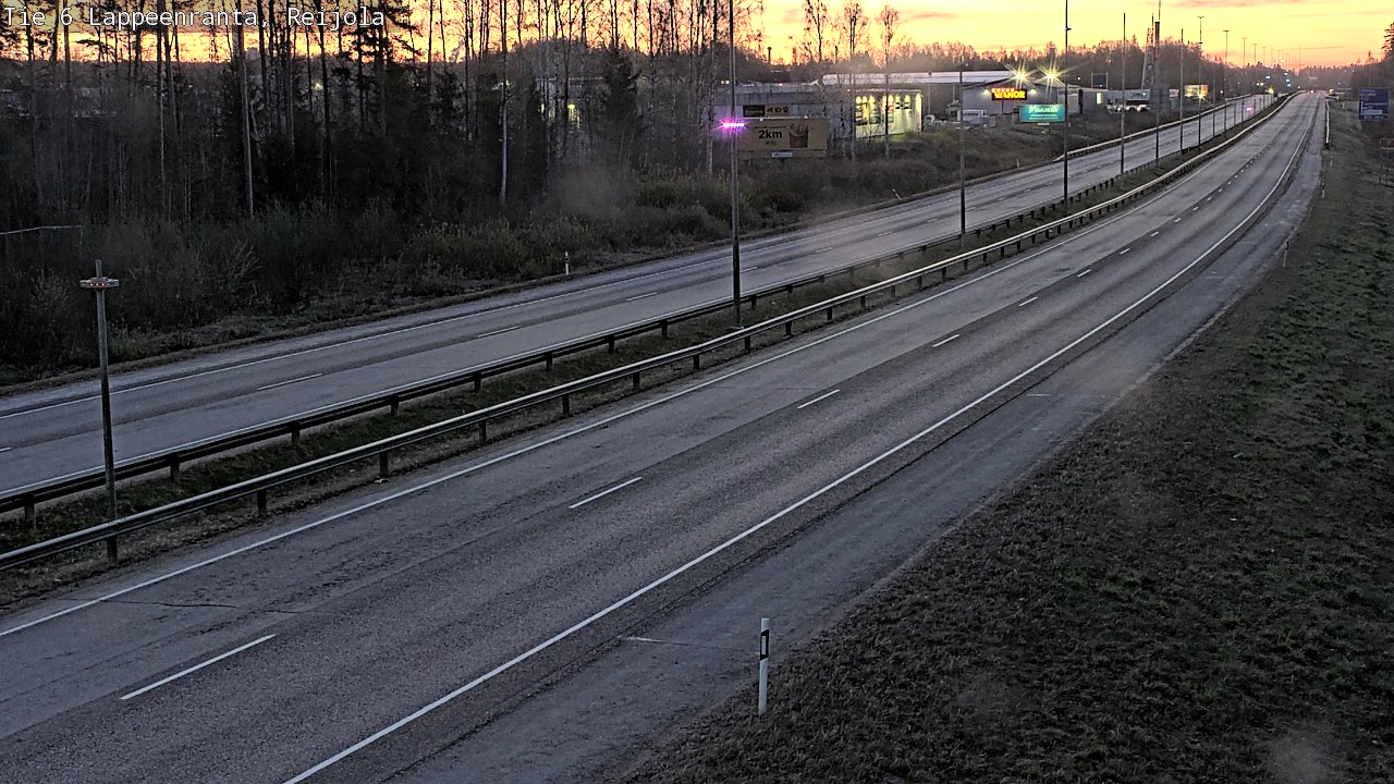 Weather Camera Image Road 6 Lappeenranta, Reijola, Lappeenranta, Etelä-Karjala