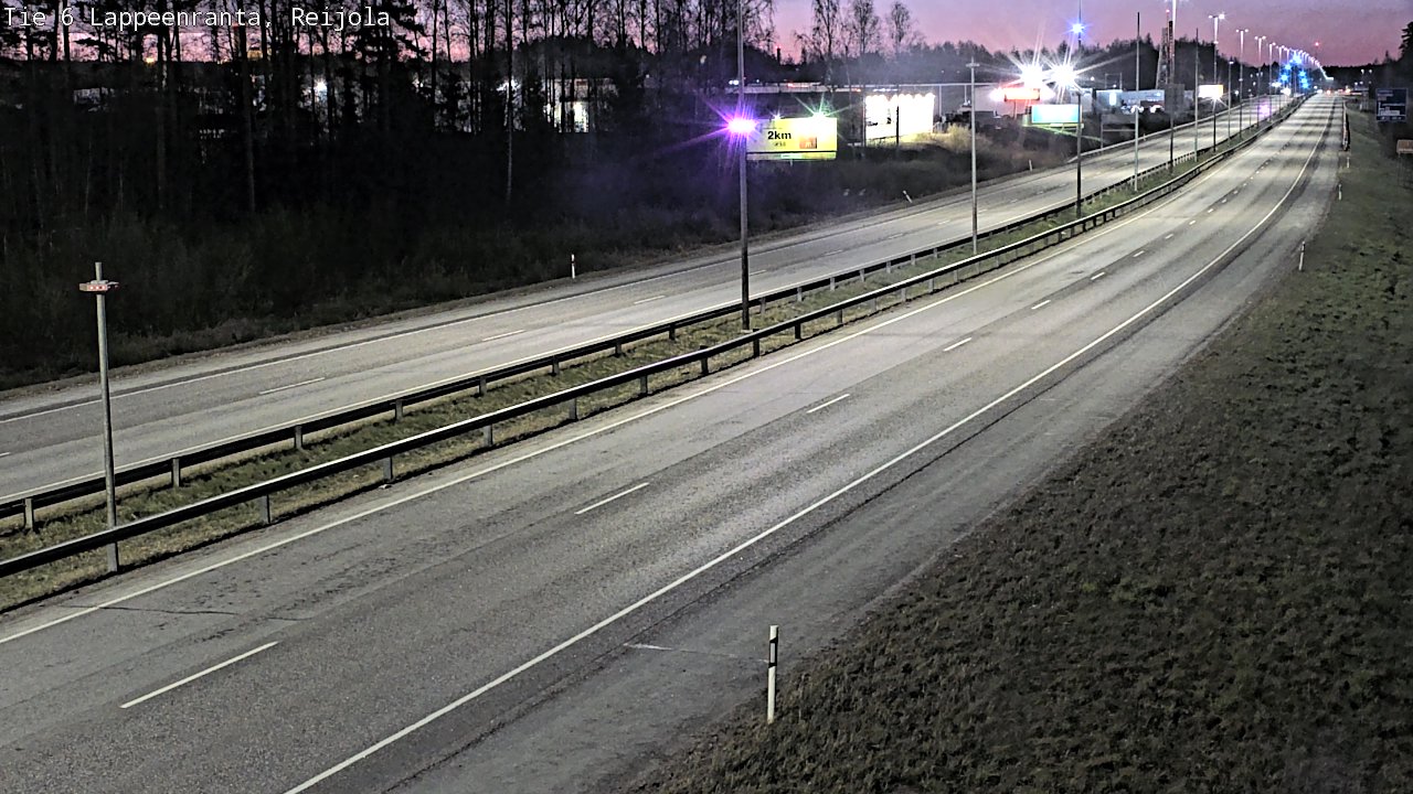 Weather Camera Image Road 6 Lappeenranta, Reijola, Lappeenranta, Etelä-Karjala