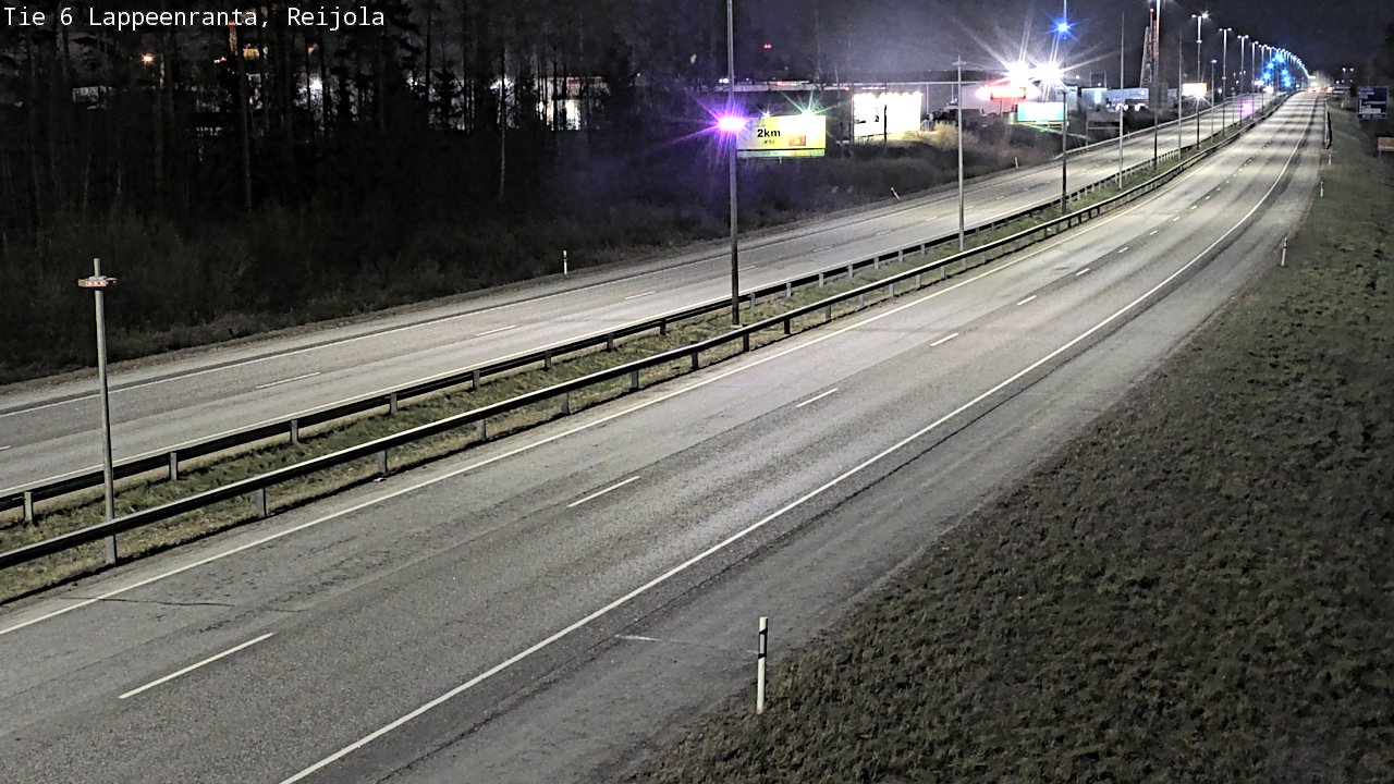 Weather Camera Image Road 6 Lappeenranta, Reijola, Lappeenranta, Etelä-Karjala