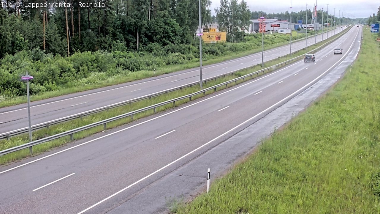 Weather Camera Image Väg 6 Villmanstrand, Reijola, Lappeenranta, Etelä-Karjala