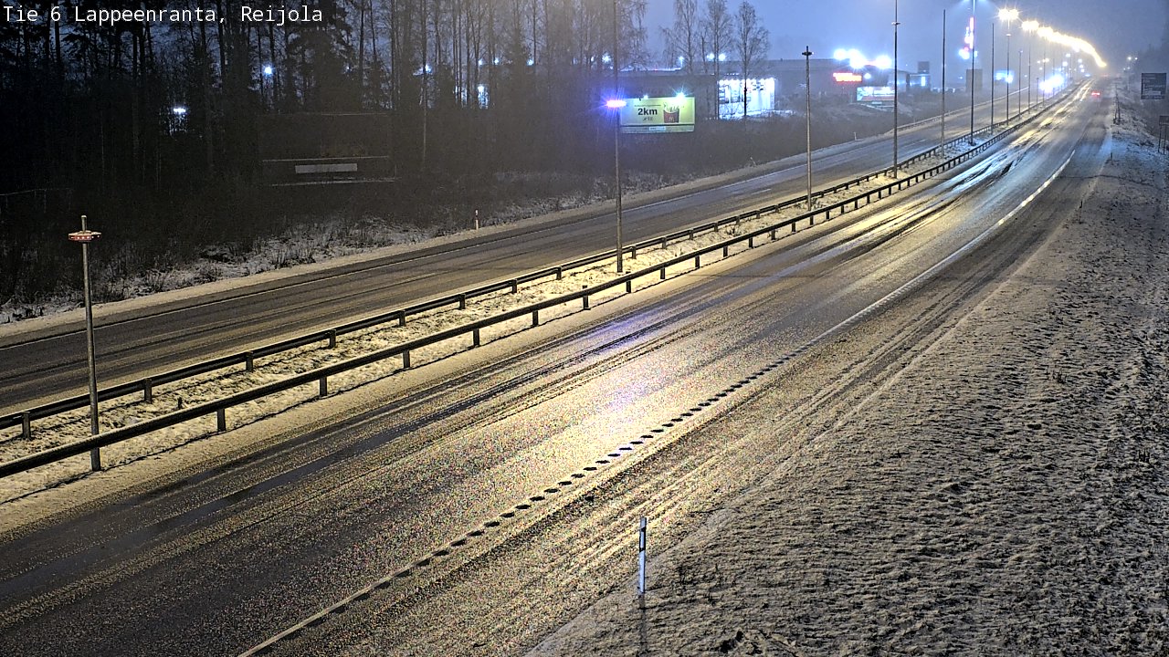 Weather Camera Image Road 6 Lappeenranta, Reijola, Lappeenranta, Etelä-Karjala
