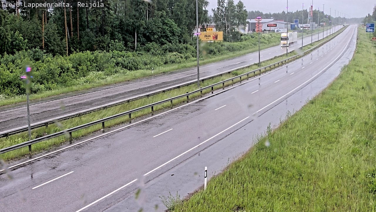 Weather Camera Image Väg 6 Villmanstrand, Reijola, Lappeenranta, Etelä-Karjala