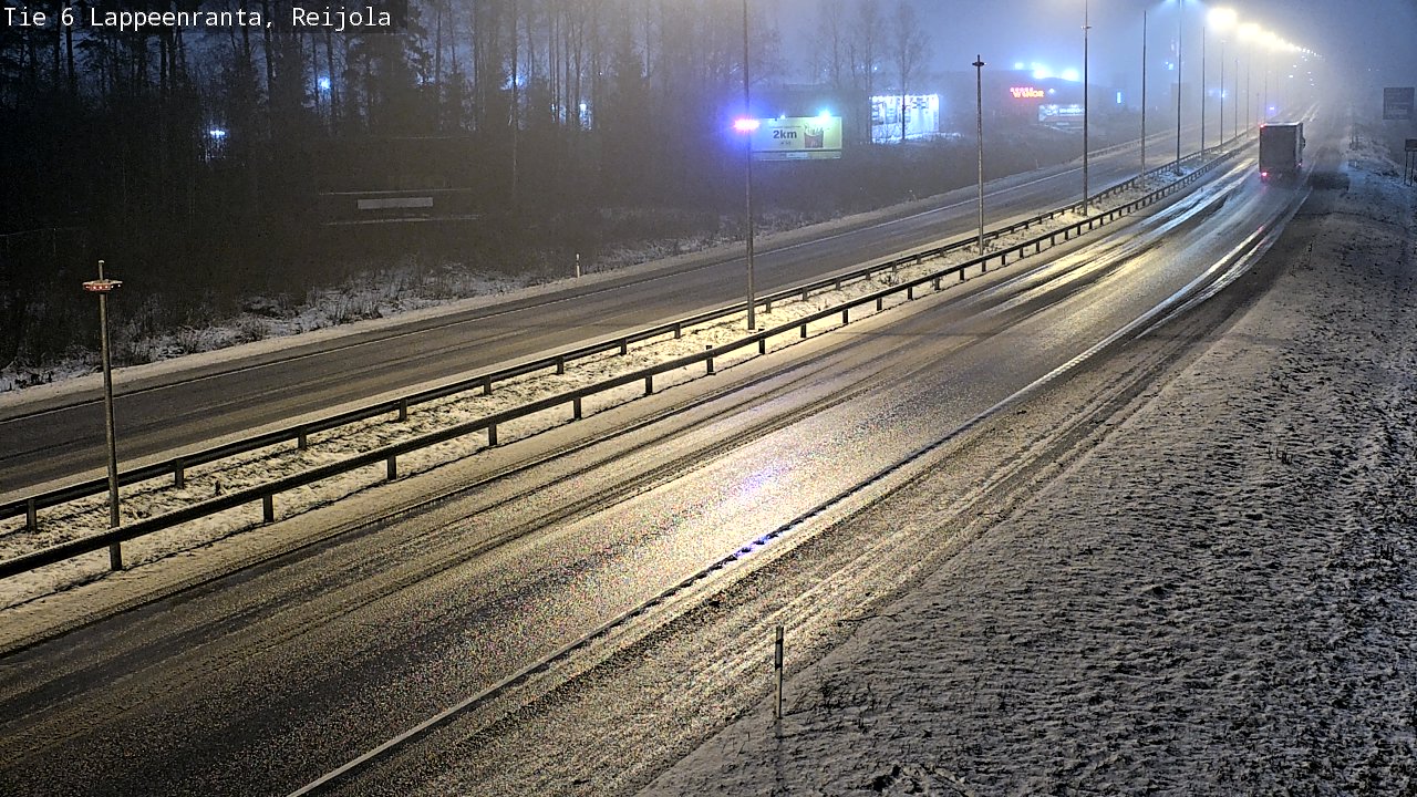 Weather Camera Image Road 6 Lappeenranta, Reijola, Lappeenranta, Etelä-Karjala