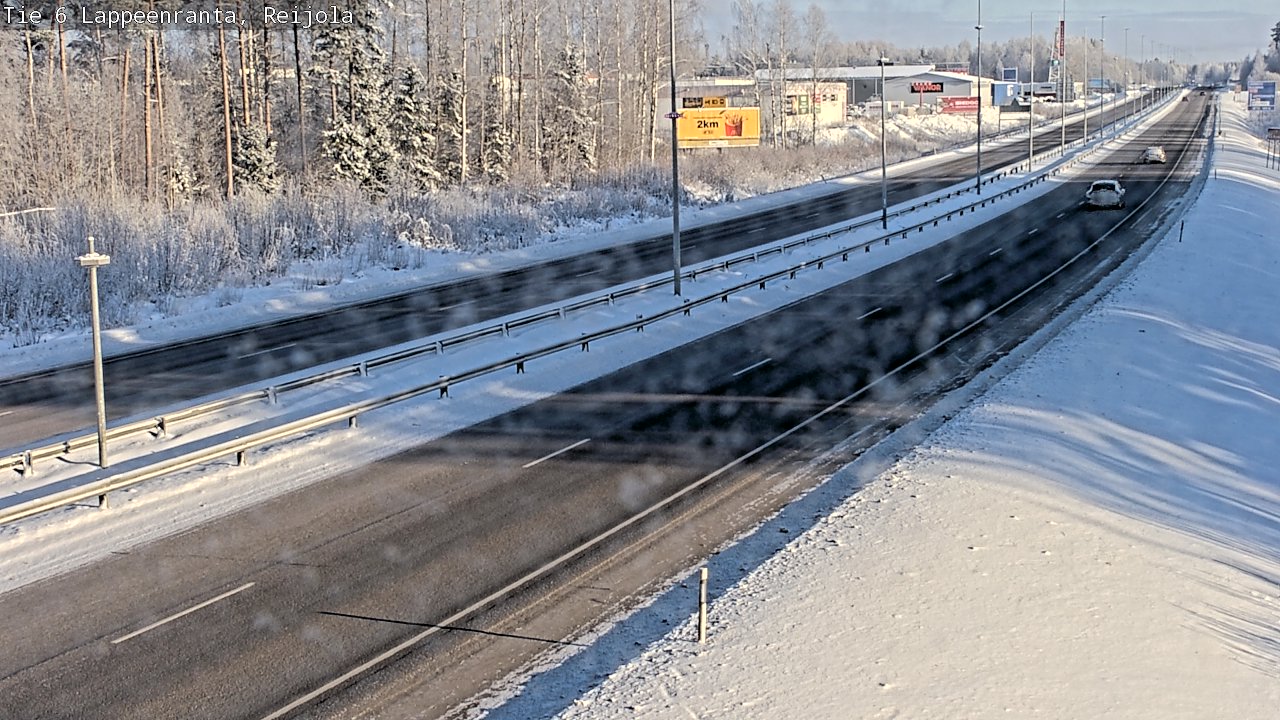 Weather Camera Image Väg 6 Villmanstrand, Reijola, Lappeenranta, Etelä-Karjala