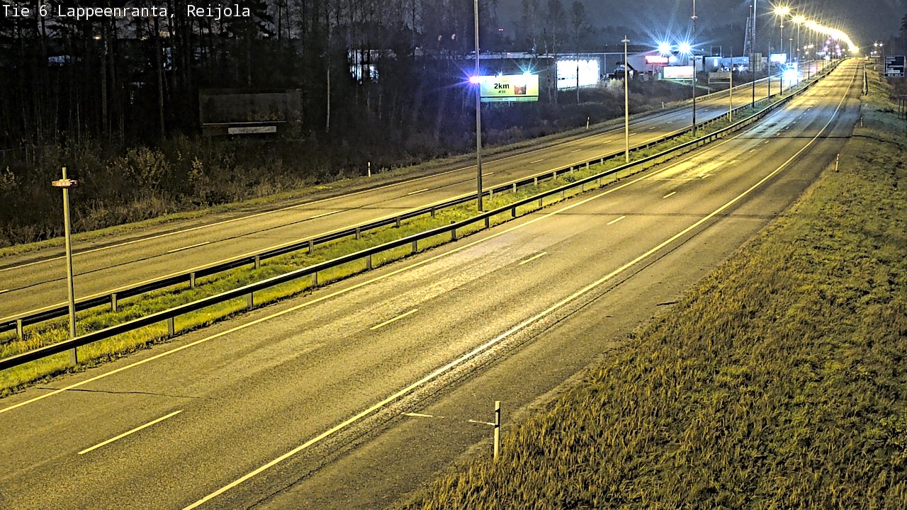 Weather Camera Image Väg 6 Villmanstrand, Reijola, Lappeenranta, Etelä-Karjala