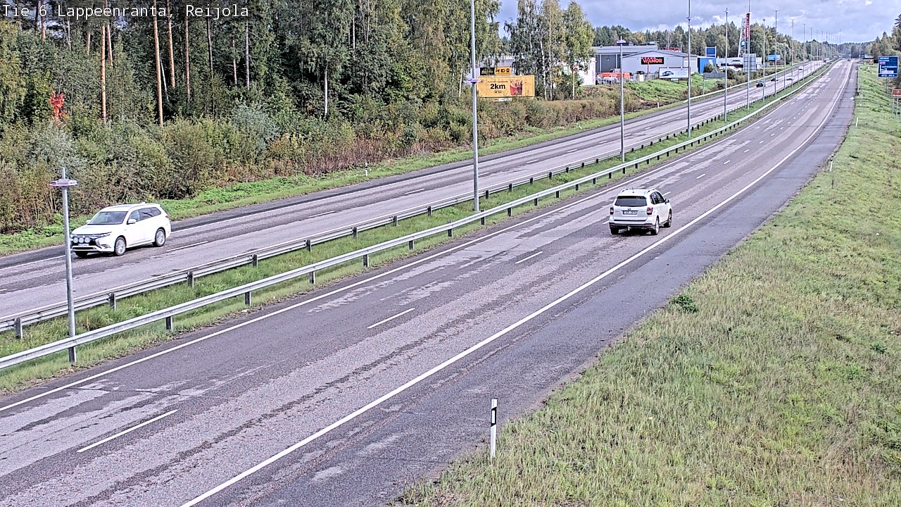 Weather Camera Image Road 6 Lappeenranta, Reijola, Lappeenranta, Etelä-Karjala