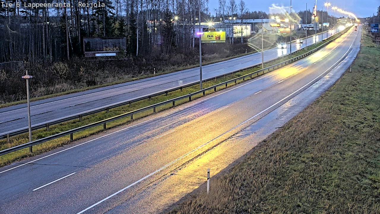 Weather Camera Image Väg 6 Villmanstrand, Reijola, Lappeenranta, Etelä-Karjala