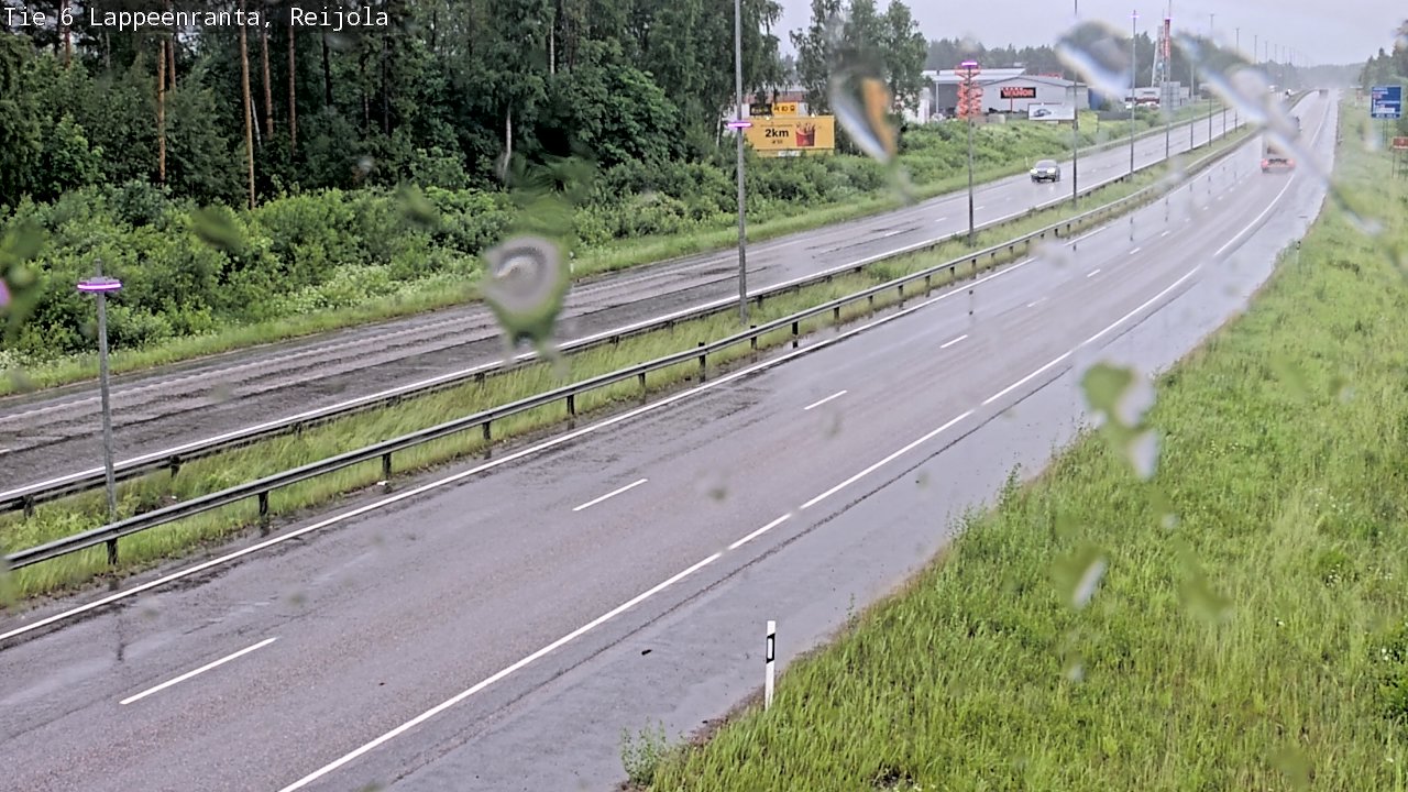Weather Camera Image Väg 6 Villmanstrand, Reijola, Lappeenranta, Etelä-Karjala