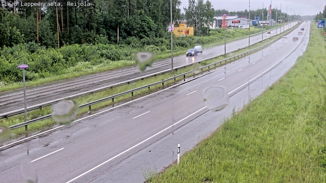 Weather Camera Image Väg 6 Villmanstrand, Reijola, Lappeenranta, Etelä-Karjala