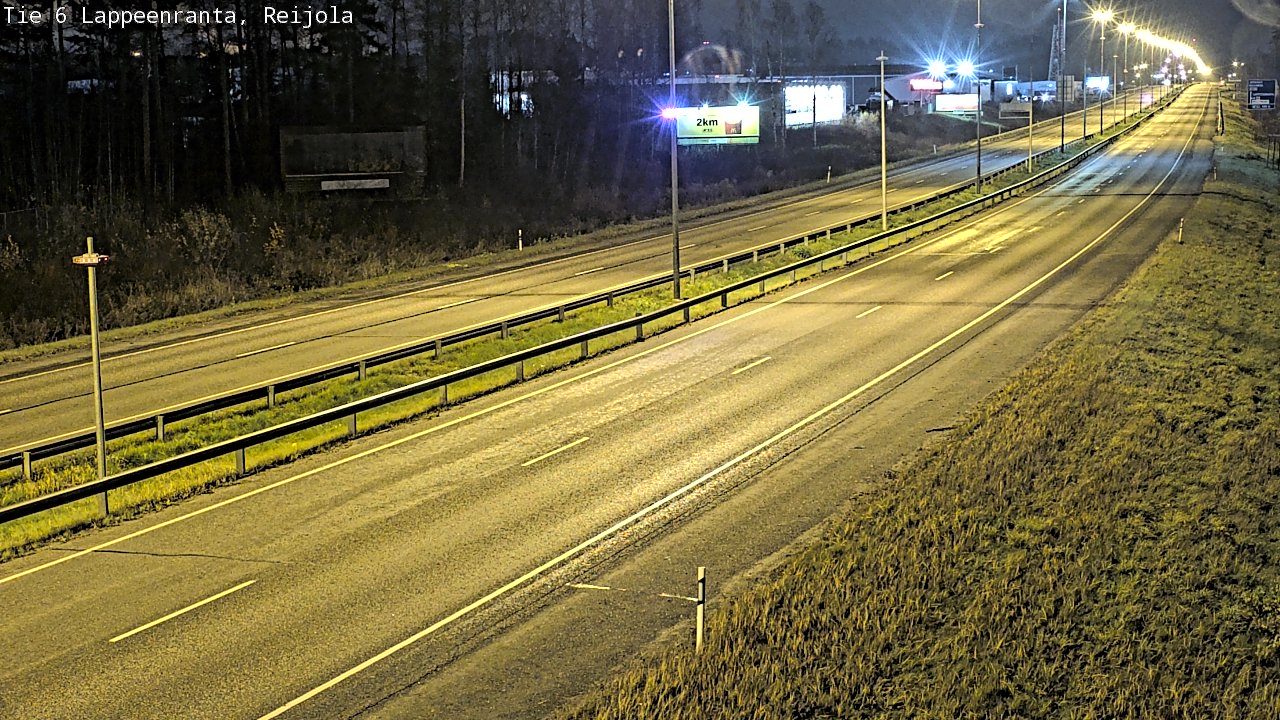 Weather Camera Image Väg 6 Villmanstrand, Reijola, Lappeenranta, Etelä-Karjala