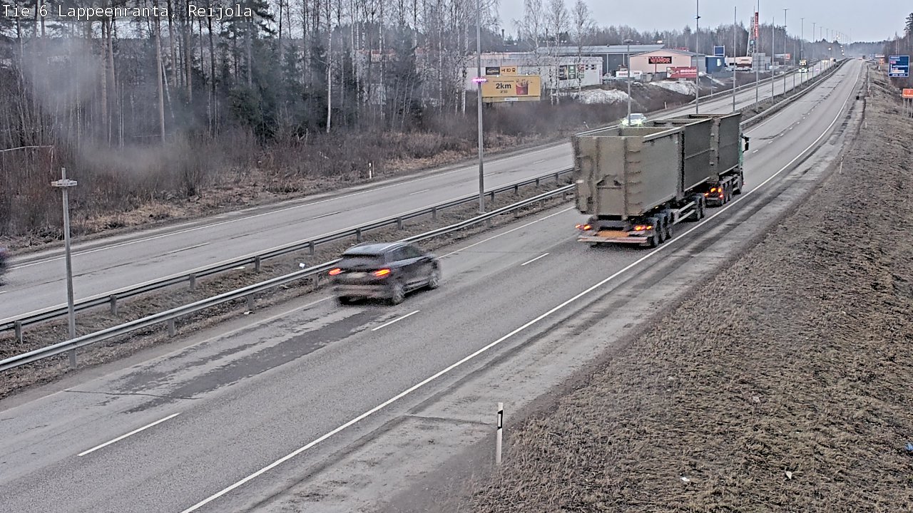 Weather Camera Image Road 6 Lappeenranta, Reijola, Lappeenranta, Etelä-Karjala