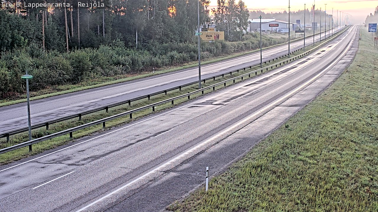 Weather Camera Image Road 6 Lappeenranta, Reijola, Lappeenranta, Etelä-Karjala