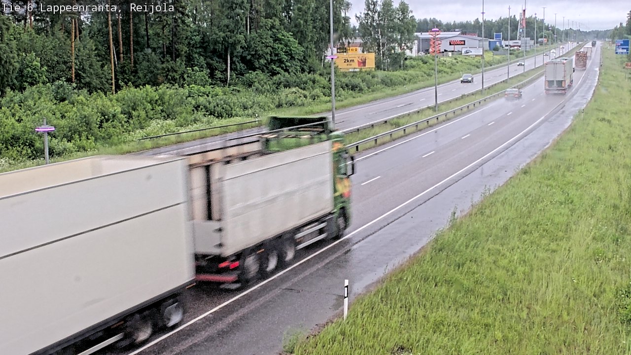 Weather Camera Image Väg 6 Villmanstrand, Reijola, Lappeenranta, Etelä-Karjala